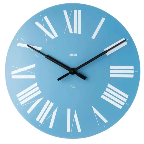 Firenze orologio da parete in ABS, rosso, moviemnto al quarzo. Design Achille Castiglioni