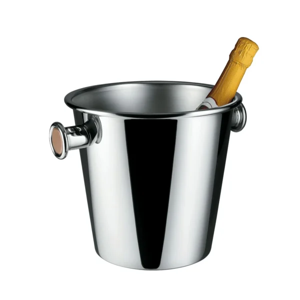 Rinfrescatore con manici per due bottiglie in acciaio inox 18/10