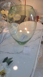 Dafhne II di Dirade Kosmo vaso in vetro verde h cm 35 diametro cm 25