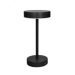 LAMPADA LED TOUCH FRISBEE NERO OPACO METAL